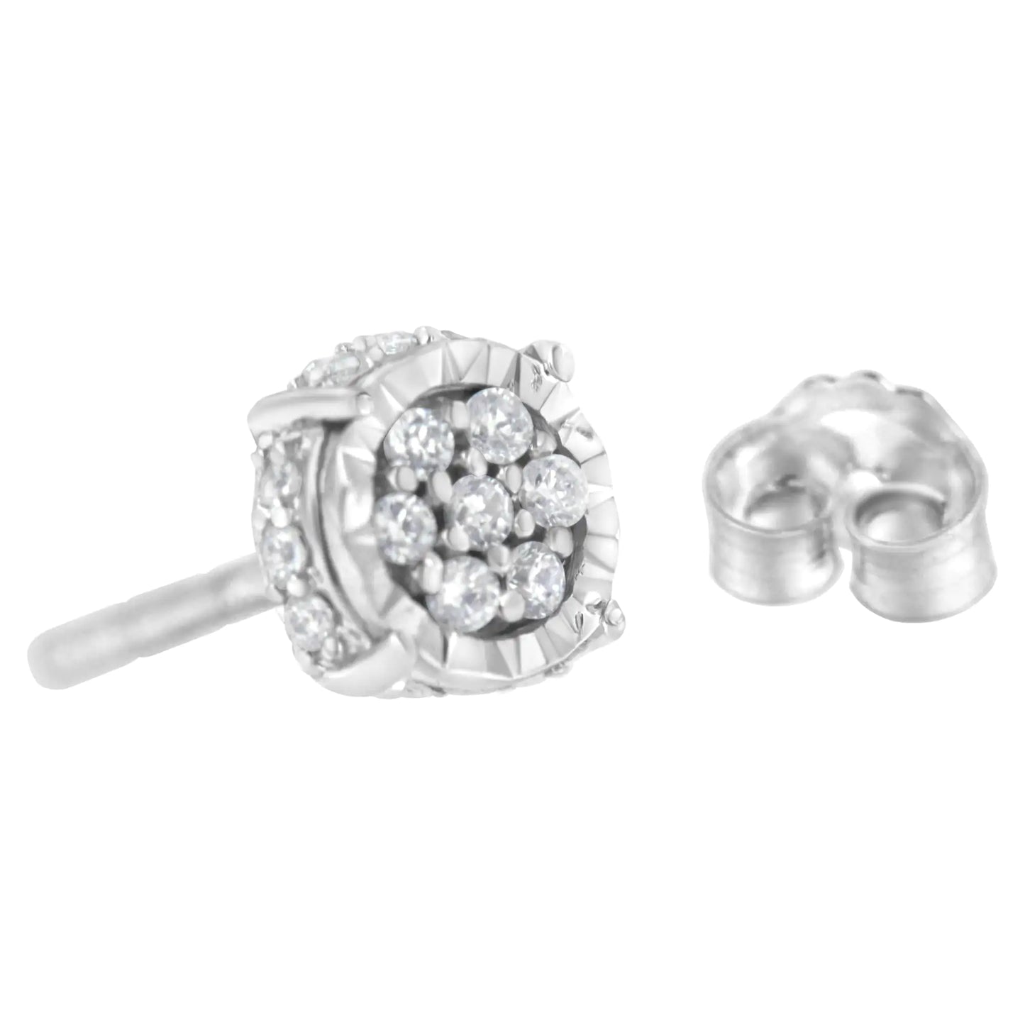 Diamond Floral Stud Earring