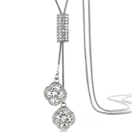 Flower Tassel Chain Necklace